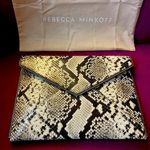 COPY - Rebecca Minkoff Snake skin Leo Clutch BNWT